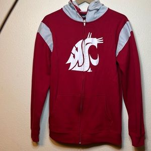 zip up face mask hoodie Washington State football